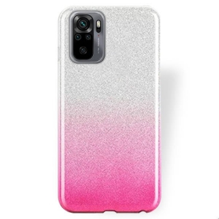 Silikonové púzdro pre Xiaomi Redmi Note 10 / 10s - Glitter ružovo strieborné