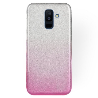 Silikonový kryt (obal) na Samsung Galaxy A6 2018 PLUS ružovo-strieborný