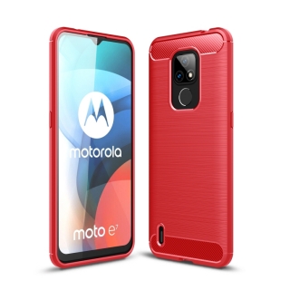 Silikónové puzdro pre Motorola Moto E7 - carbon červené