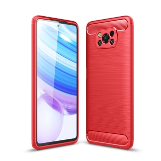 Silikónové puzdro na Xiaomi Poco X3 NFC / X3 Pro - carbon červené