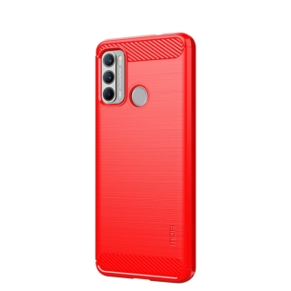 Silikonový obal pre Motorola Moto G60 - Carbon červený