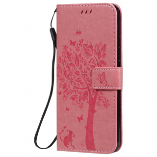 Knižkové puzdro pre Xiaomi Redmi 9C - Tree ružové 