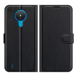 Knižkové puzdro pre Nokia 1.4 - Solid čierne