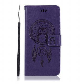 Knižkové puzdro pre Vivo Y11s - Owl fialové