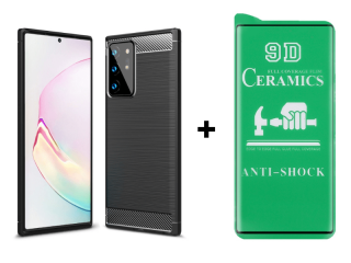 9D SKLO + PÚZDRO pre Samsung Galaxy Note 20 Ultra - Carbon čierne