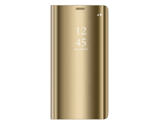 Knižkové púzdro Clear View na Samsung Galaxy A02s - zlaté