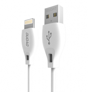 Dátový nabíjací kábel Dudao USB / Lightning 2,4 A 1 m biely (L4L 1 m biely)